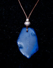 Large Blue Sea Glass Necklace