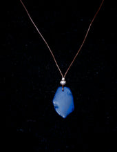 Large Blue Sea Glass Necklace