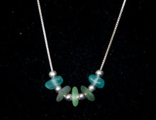 Green and Blue Sea Glass Necklace