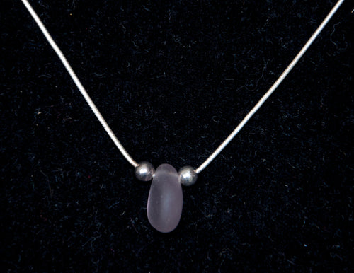 Violet Sea Glass Necklace
